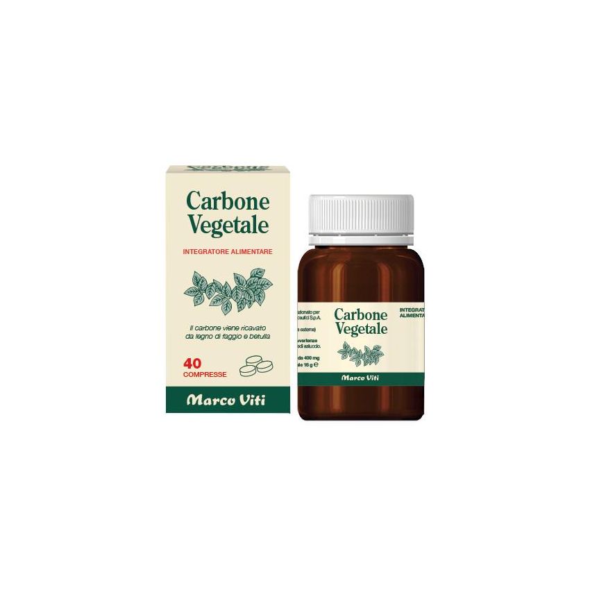 Carbone Vegetale - Pacco da 40 Compresse per la Digestione