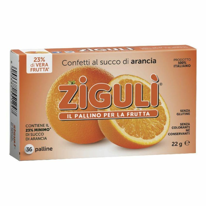 Ziguli Gusto Arancia - Caramelle da 22g