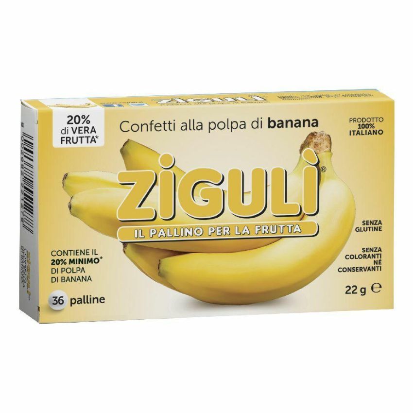 Ziguli Banana - Confezione da 36 Confetti Gusto Banana