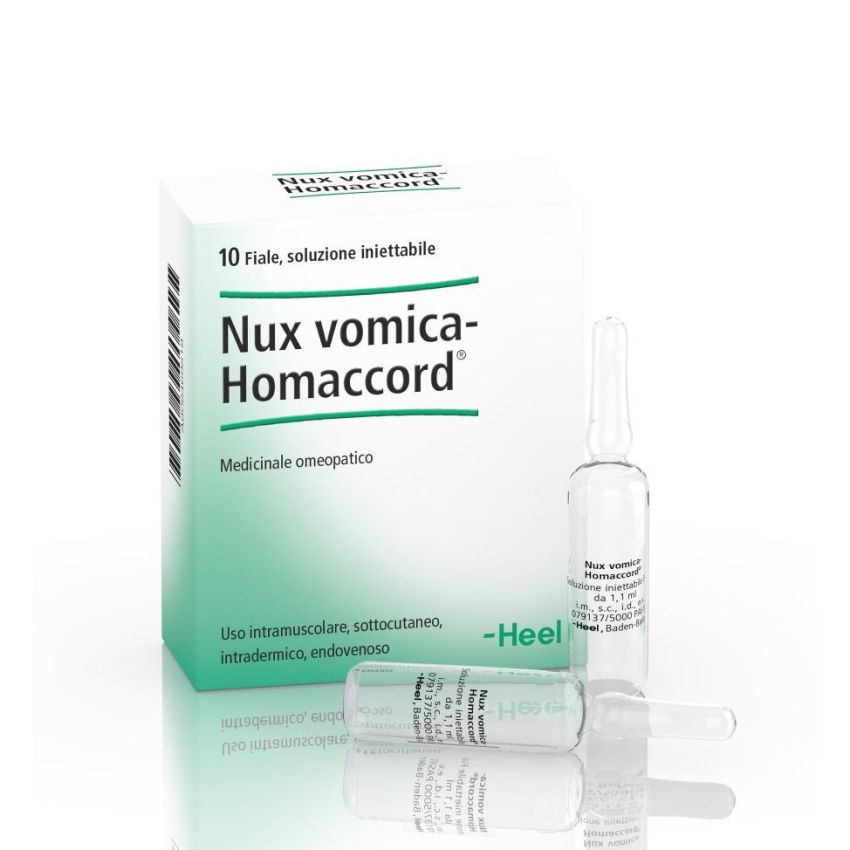 Nux Vomica Homaccord Heel - 10 Fiale di Medicina Omeopatica