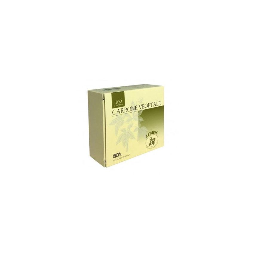 Zetavis Carbone Vegetale - Pillole di Carbone Attivo, 40 Compresse
