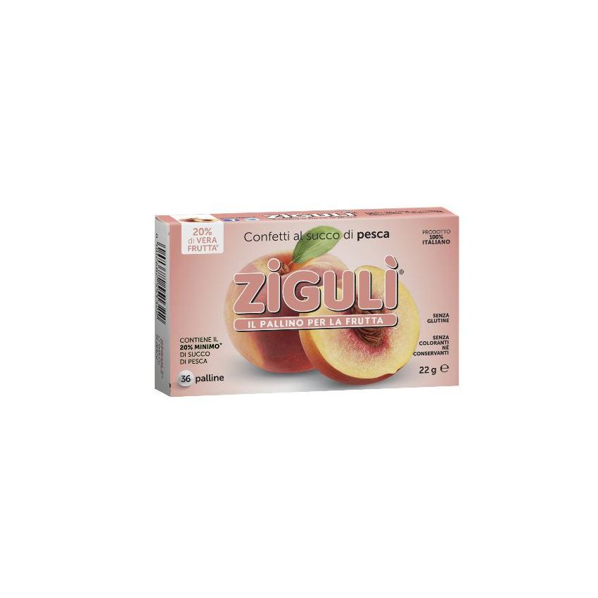 Palline Zigul al Gusto di Pesca, Confezione da 36 Pezzi