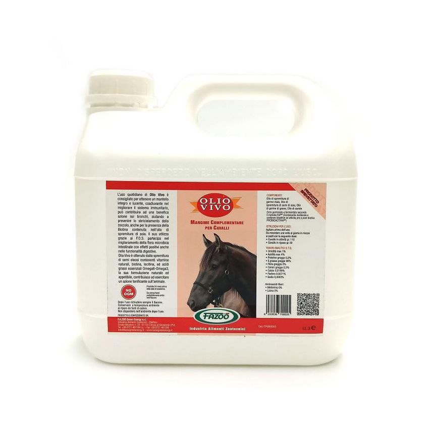 Olio Vivo Fazoo per Cavalli - 3 Litri
