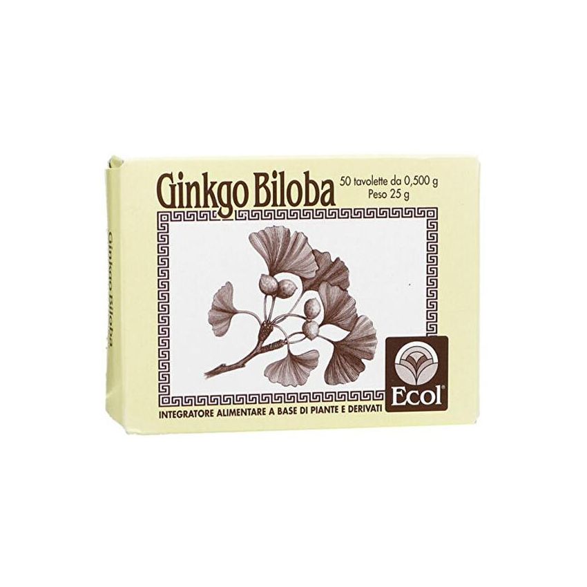 Ecol Ginkgo Biloba - Piastrine Naturali da 50 Pezzi