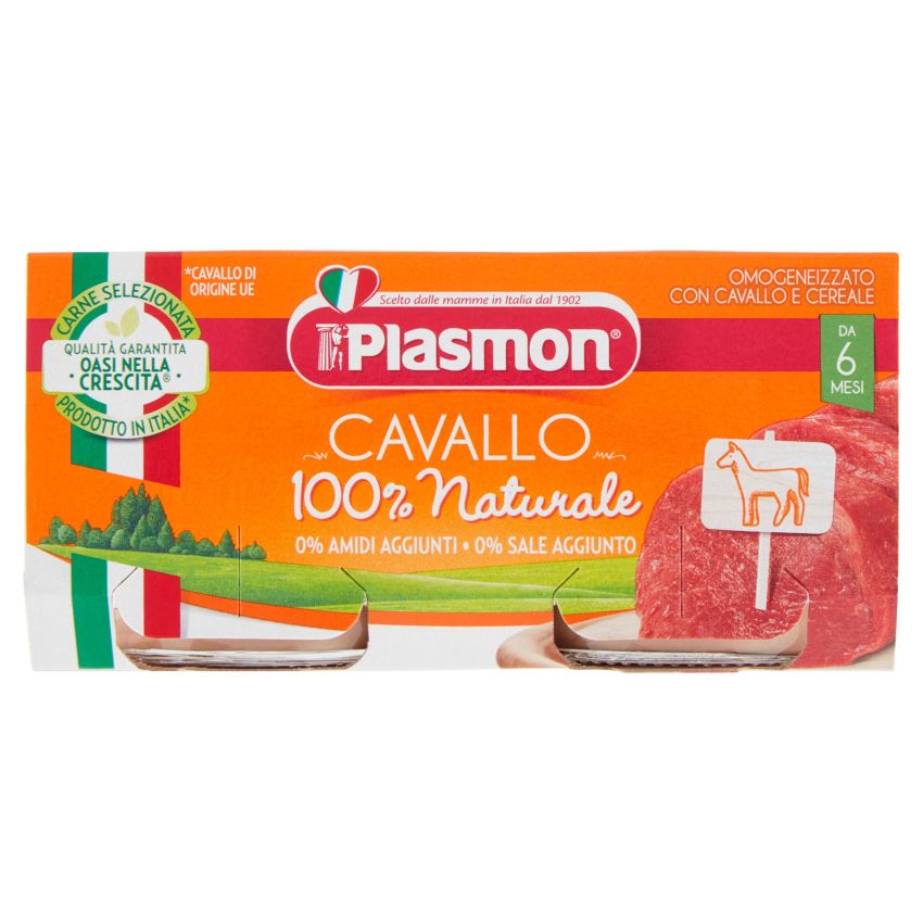 Omogeneizzato di Cavallo Plasmon per Bambini 6 Mesi - 2x80g