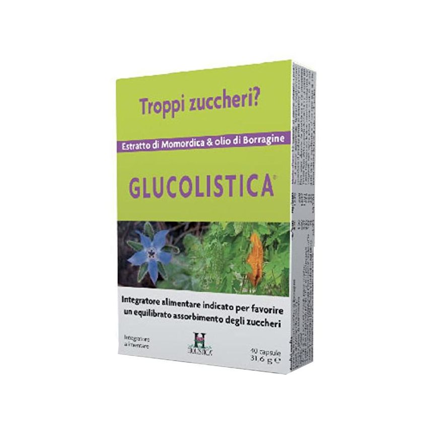 Holistica Glucolistica - Integratore Naturale per la Glicemia, 40 Capsule