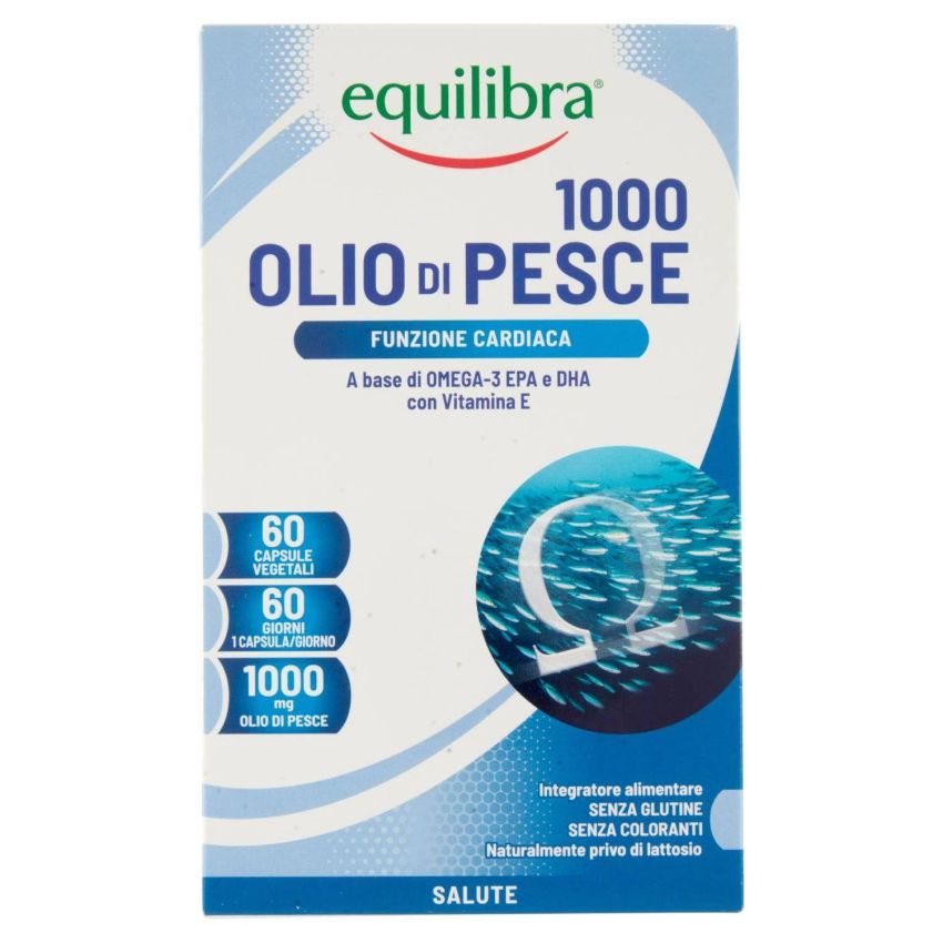 Equilibra Olio di Pesce Omega-3 1000mg, 60 Capsule