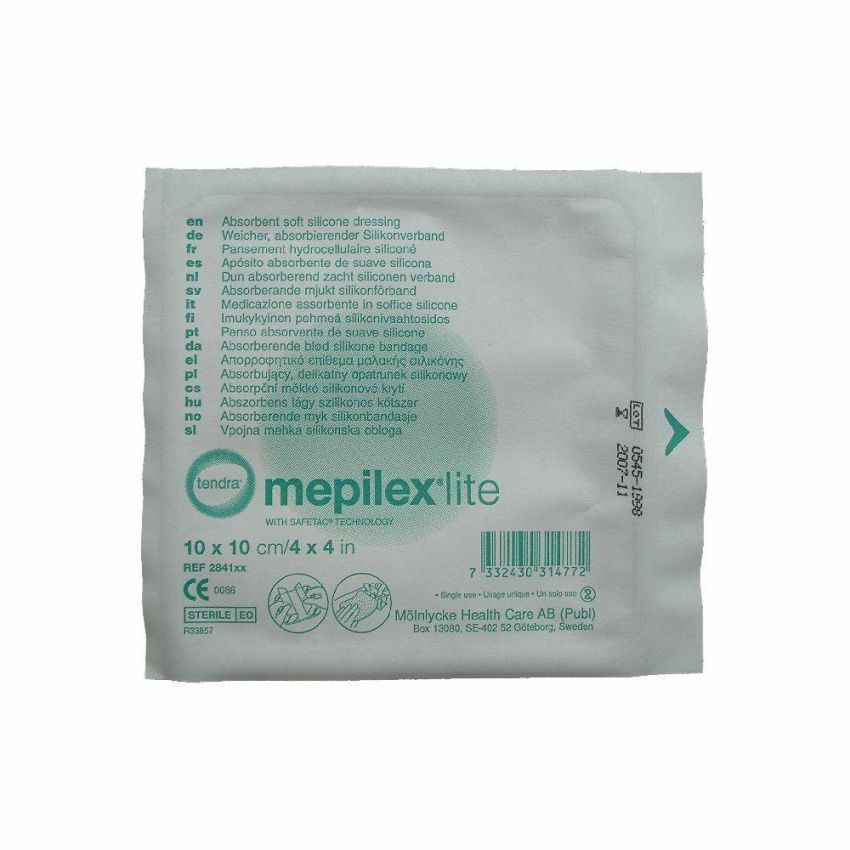 Mepilex Medicazione Sterile 10x10cm, Confezione da 5 Pezzi