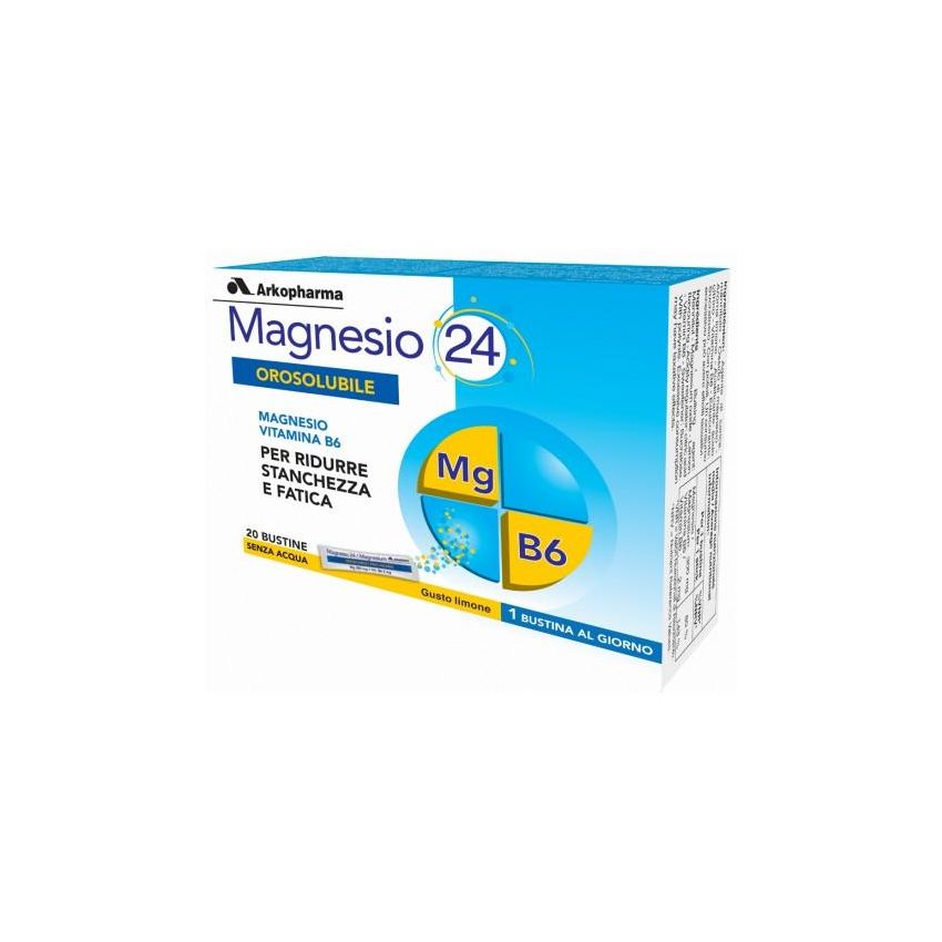 Arkopharma 24h Magnesio, Integratore Giorno e Notte, 60 Capsule