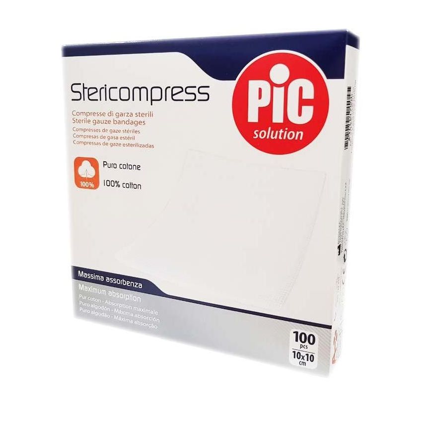 Pic Stericompress Soft - Garza Medicale TNT 10x10cm, 100 Pezzi