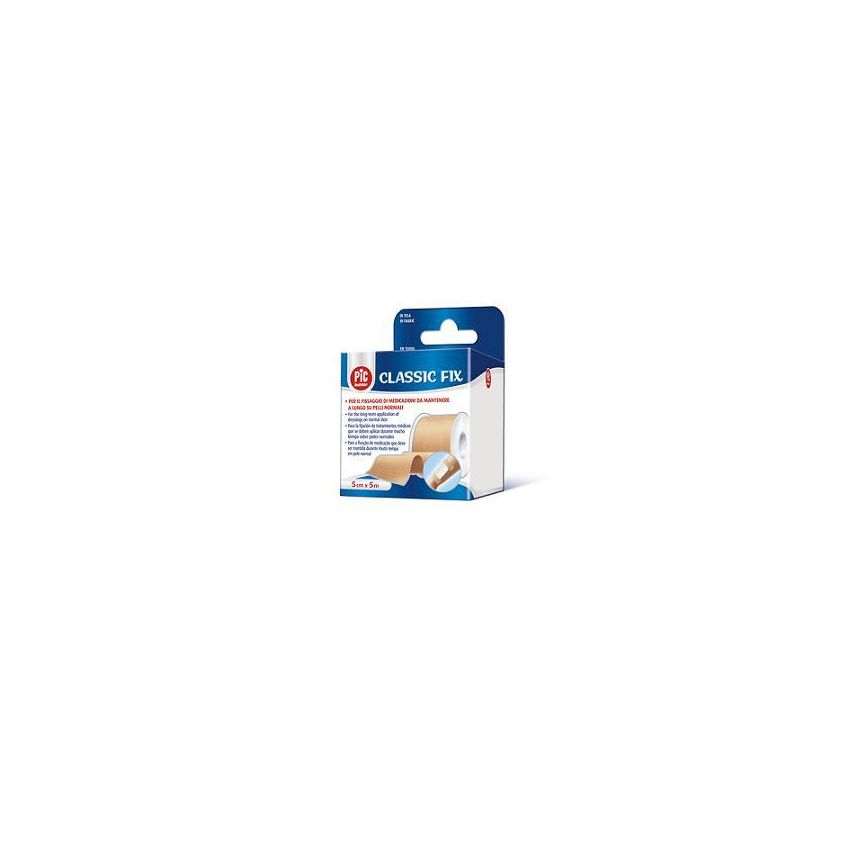 Pic Classic Fix - Cerotto in Tela a Rocchetto, 1,25cm x 5m
