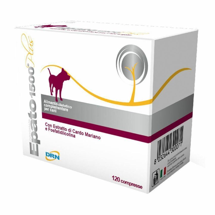 Epato 1500 Plus - Integratore Salute del Fegato per Cani, 120 Compresse