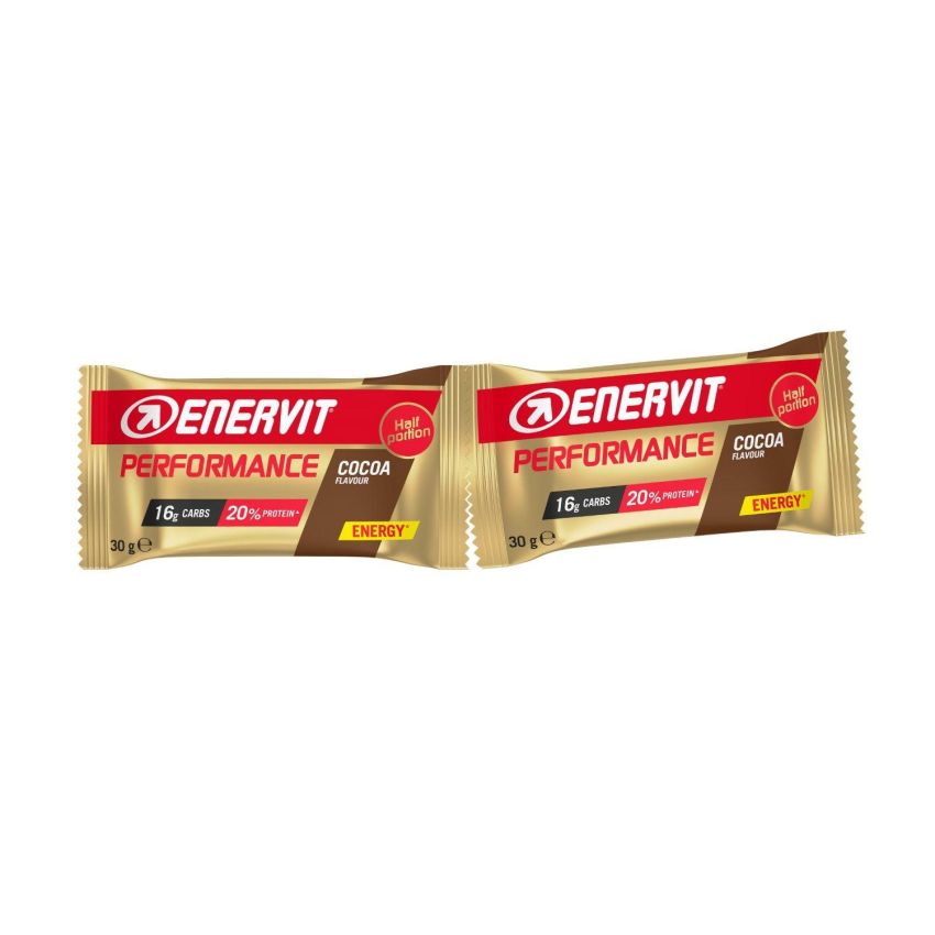 Enervit Performance Energy Bar, Double Cacao Flavor, 60g (2x30g)