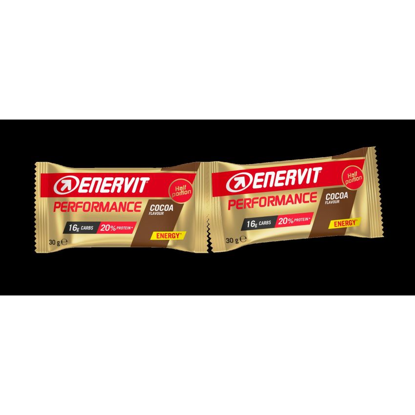 Enervit Performance Energy Bar, Double Cacao Flavor, 60g (2x30g)