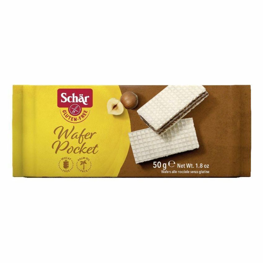 Schar Nocciola Wafer Pocket, 50g - Senza Glutine