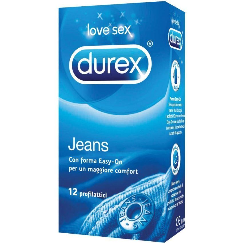 Durex Settebello Jeans Preservativi, Pacco da 12 Pezzi