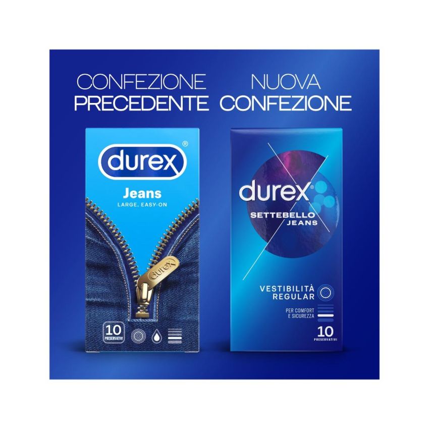 Durex Settebello Jeans Condoms - Pacchetto da 6 Pezzi