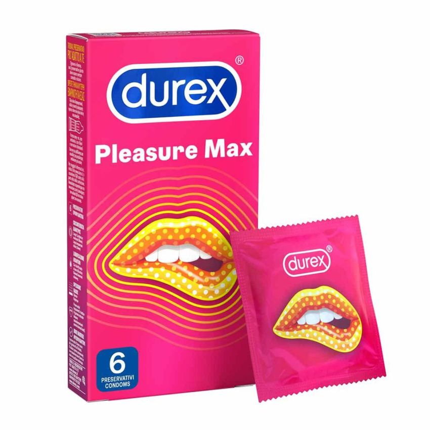 Durex Pleasuremax Easy-On Condoms - Pacco da 6 Pezzi