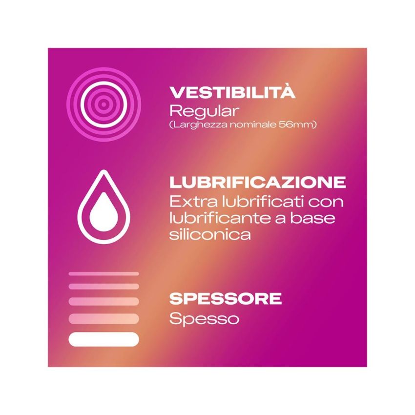 Durex Pleasuremax Easy-On Condoms - Pacco da 6 Pezzi