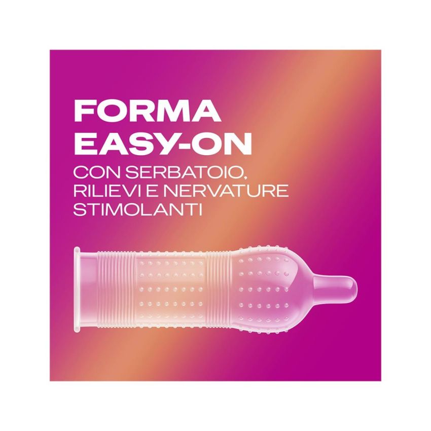 Durex Pleasuremax Easy-On Condoms - Pacco da 6 Pezzi