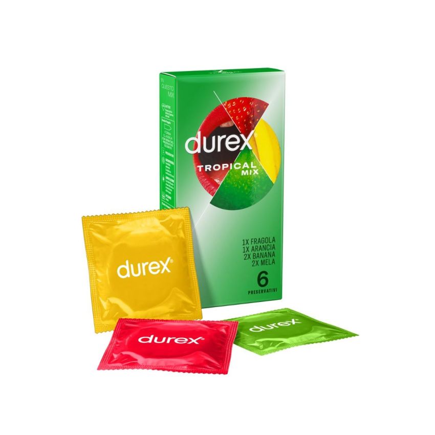 Durex Tropical Mix - Confezione di 6 Profilattici Aromatizzati