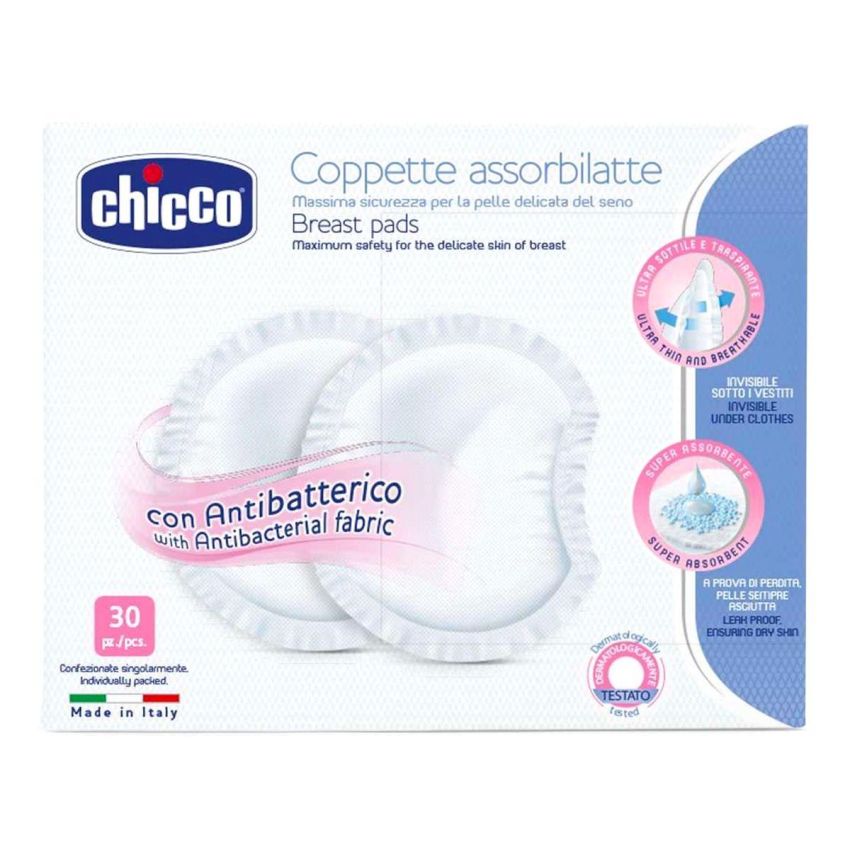 Chicco Extra Comfort - Coppette Assorbilatte Ultra Morbide, 30 Pezzi