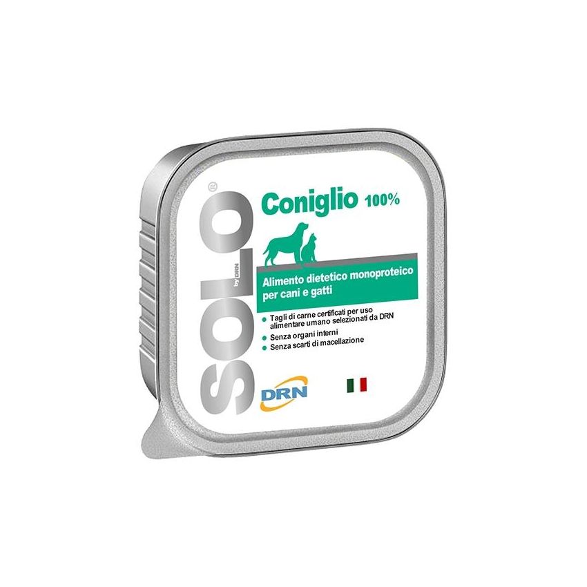 Alimento Umido Monoproteico al Coniglio DRN per Cani e Gatti 100g