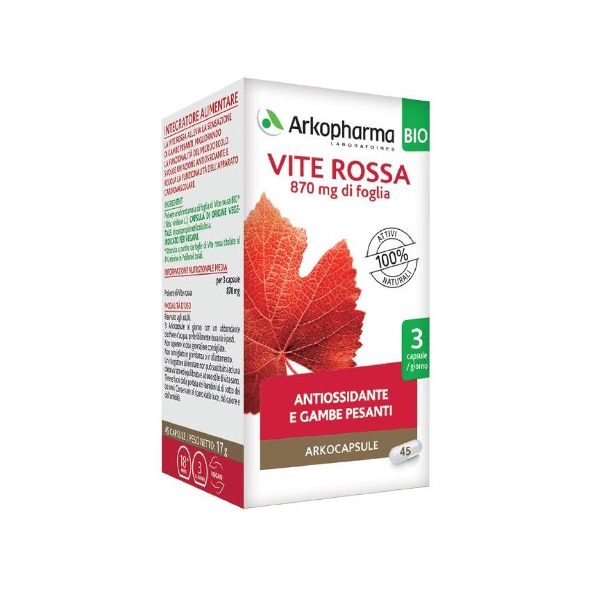 Arkopharma Bio Vite Rossa - 45 Capsule Salutari Biologiche