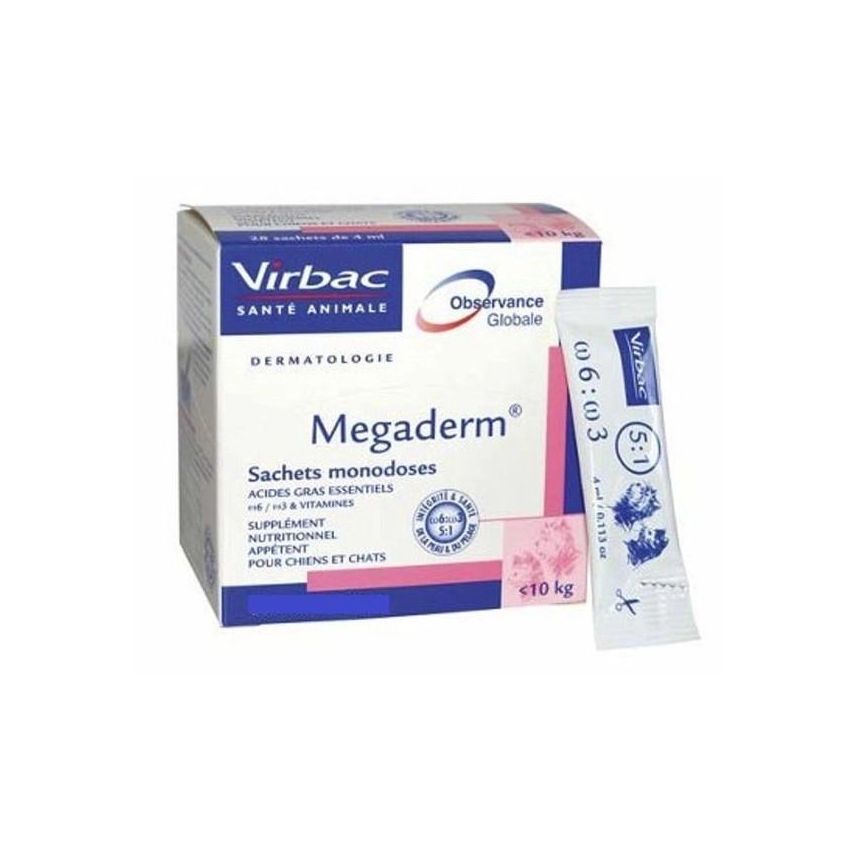 Megaderm Multi-Vitamina per Cani e Gatti in Fiale da 8ml - 22 Pezzi