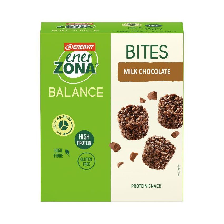 Enerzona MiniPack di Bites al Cioccolato al Latte - 5 Pacchetti da 24g