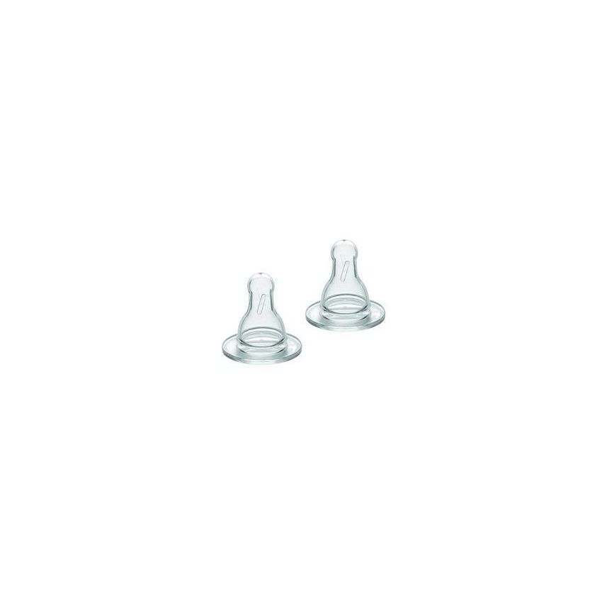 Medela Set di 2 Tettarelle in Silicone a Flusso Lento