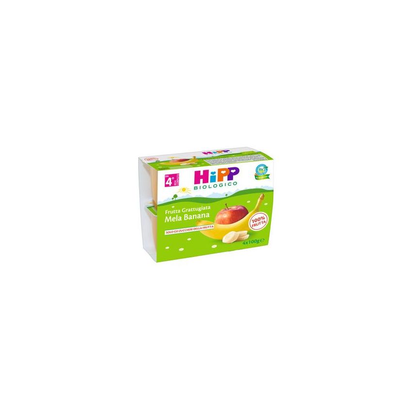 Hipp Bio Purea di Frutta Mela e Banana 4x100g