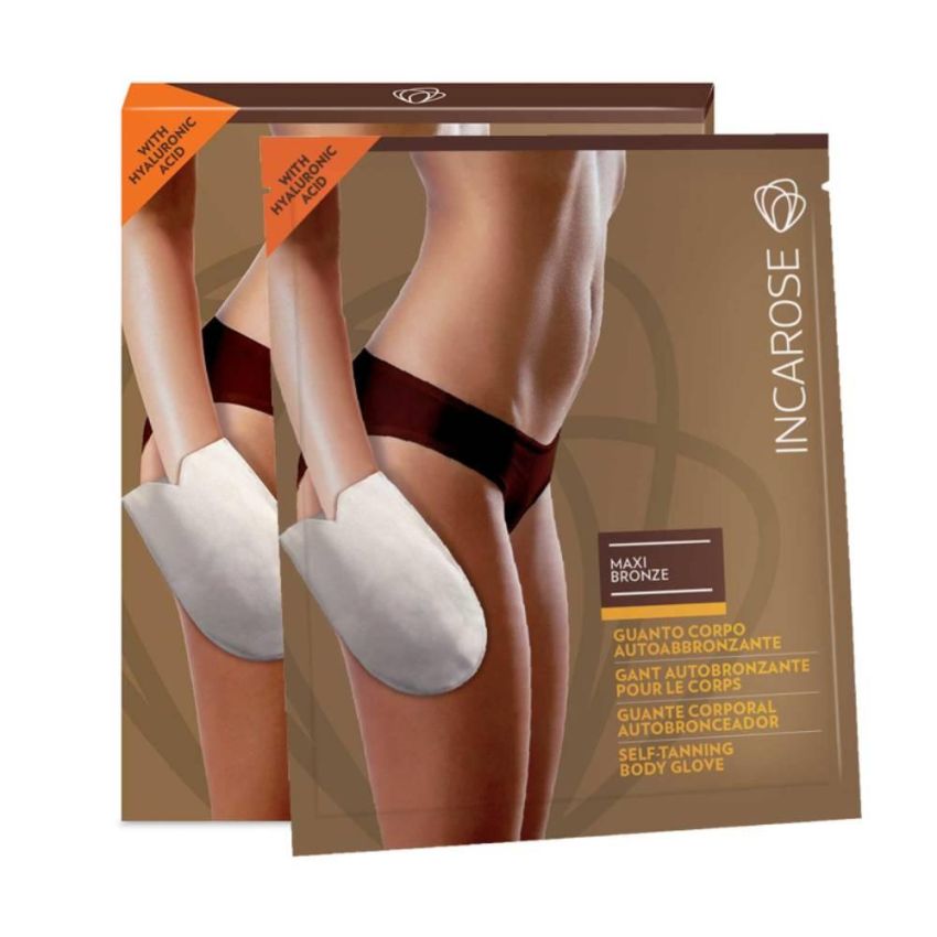 Incarose Maxi Bronze - Guanto Autoabbronzante per il Corpo - 3 Pezzi