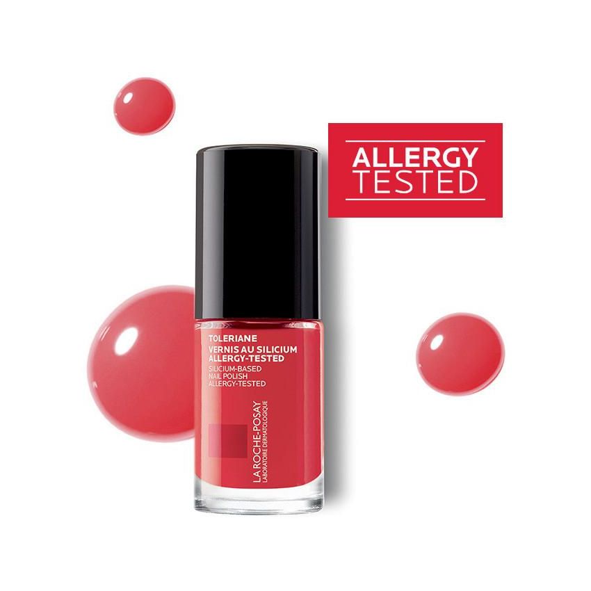 La Roche-Posay Toleriane Smalto per Unghie con Silicio e Protezione Solare, 6ml - Colore Rouge Coquelicot