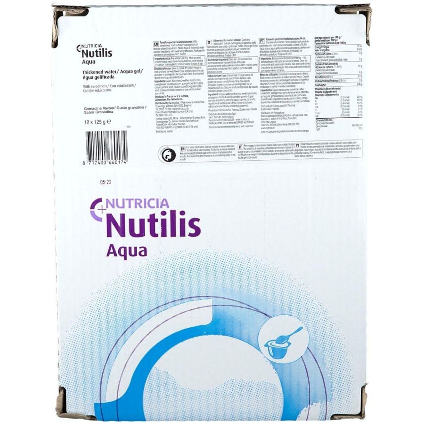Nutilis Aqua Gel - Sapore Granatina - 12 Bustine da 125g