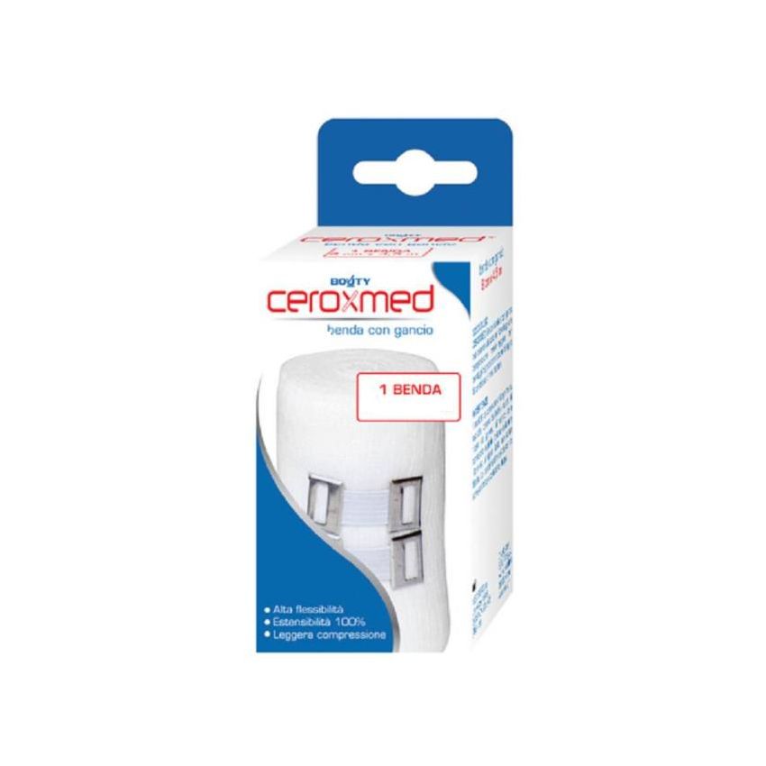 Ceroxmed Benda Elastica con Gancio 6x450 cm - 1 Pezzo