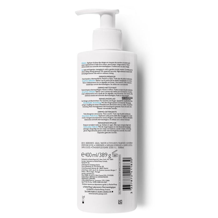 Detergente Purificante Toleriane La Roche-Posay, 400 ml
