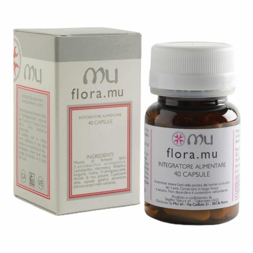 Flora Mu Integratore Probiotico, 40 Capsule