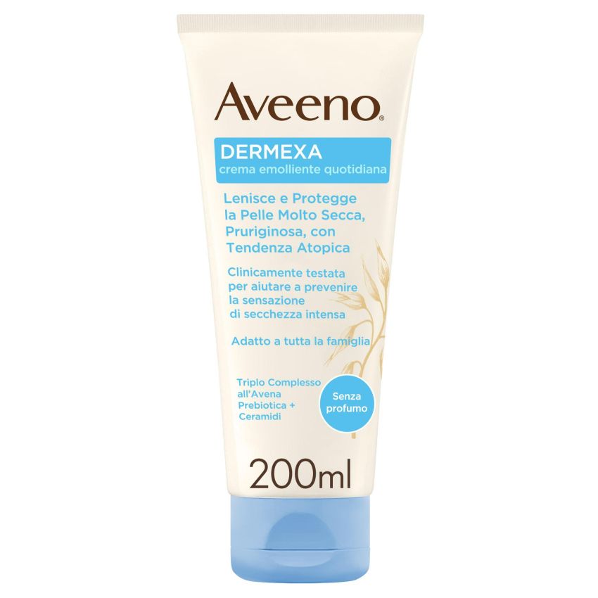 Crema Emolliente Aveeno Dermexa 200 ml per Pelle Sensibile