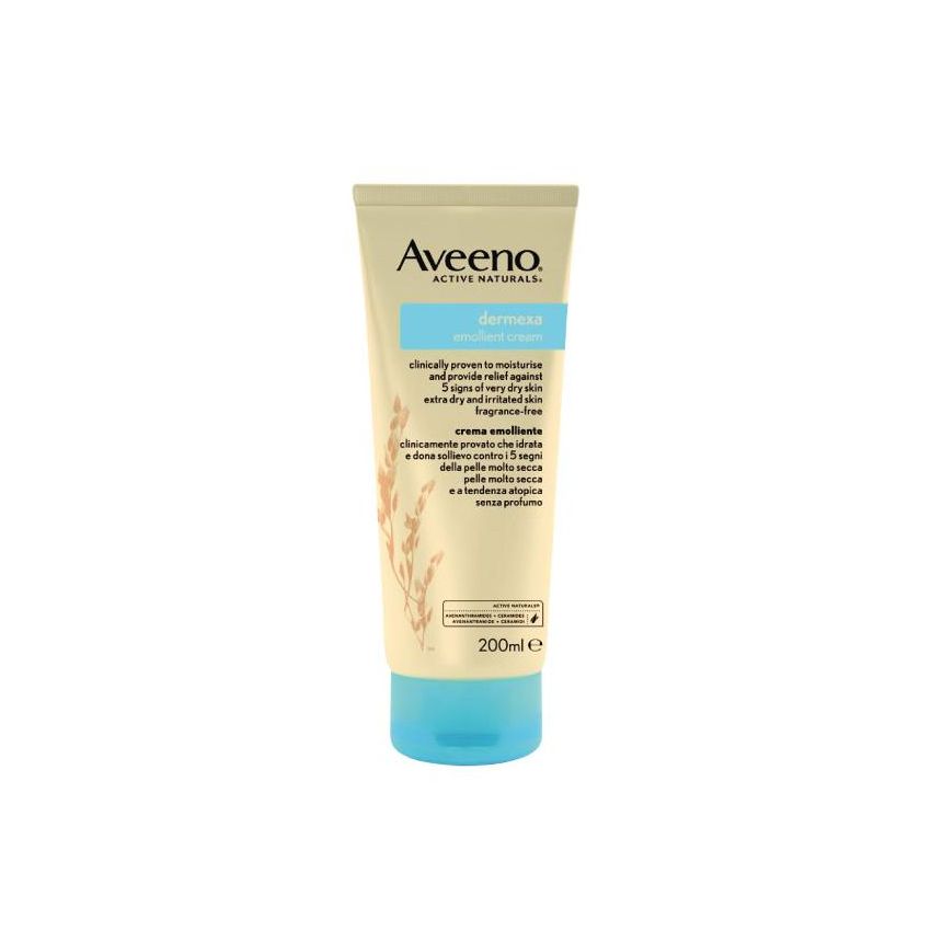 Crema Emolliente Aveeno Dermexa 200 ml per Pelle Sensibile