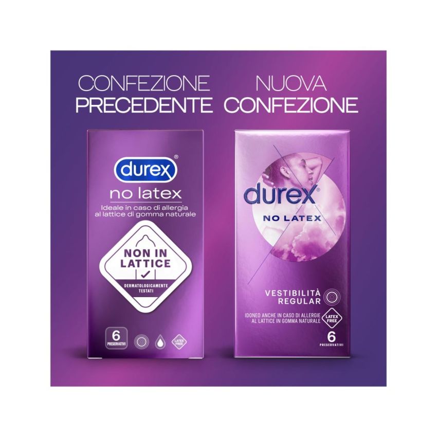 Durex Profilattici Senza Lattice - Confezione da 6 Pezzi