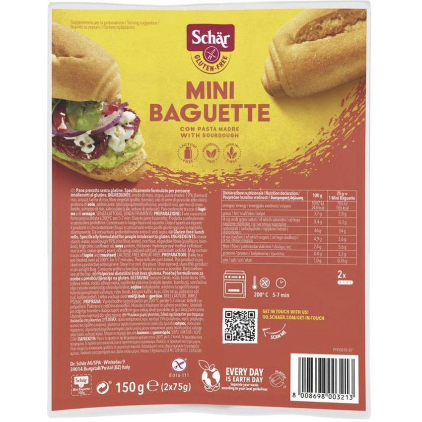 Mini Baguette Schar Senza Glutine - Confezione da 150g