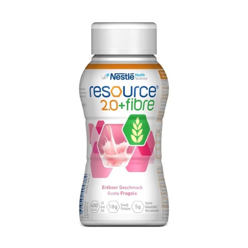Nestlé Resource 2.0 Nutritional Shake con Fibre - Gusto Fragola, 200ml
