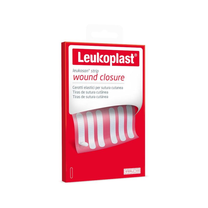 Cerotti Leukosan Strip 6x38mm, Pacco da 12 Pezzi