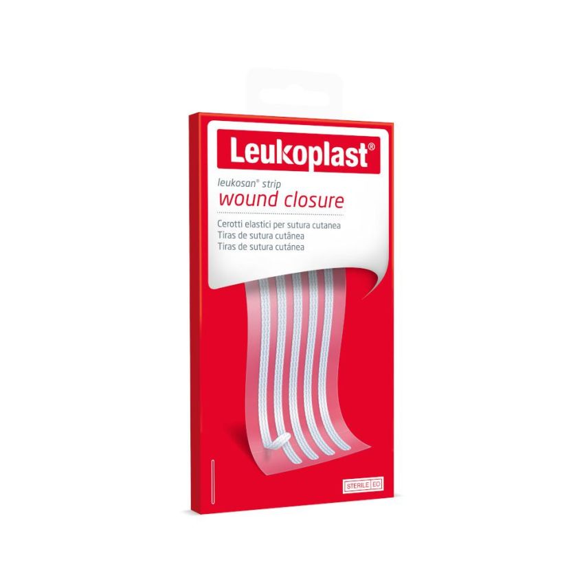 Leukosan Strip Adesive, 3x75mm, Confezione da 10 Pezzi
