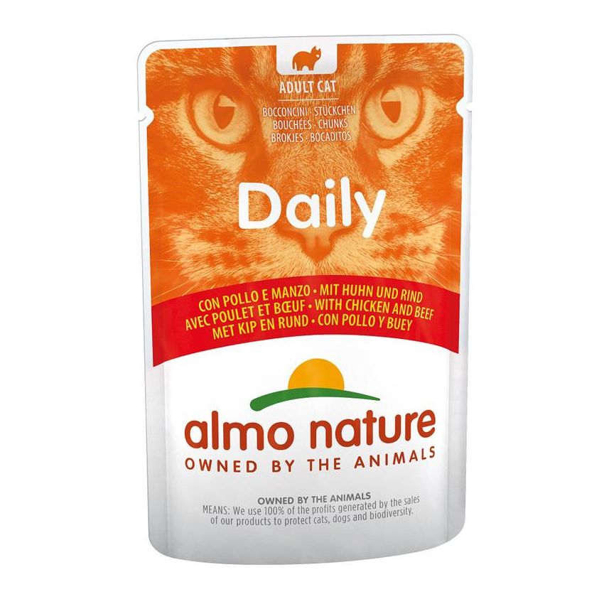 Almo Nature Daily 70g - Cibo Umido di Pollo e Manzo per Gatti Adulti