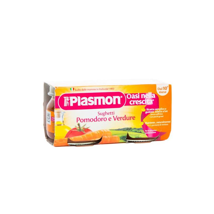 Plasmon I Sughetti con Pomodoro e Verdure, Pacco da 2 Pezzi da 80g