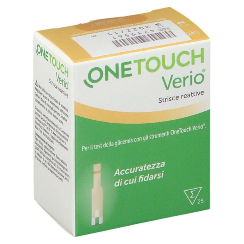One Touch Verio - Pacco da 25 Strisce per Monitoraggio Glicemia