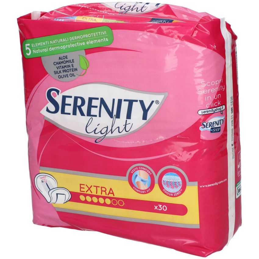 Serenity Light Extra - Assorbenti Donna, Confezione da 30 Pezzi