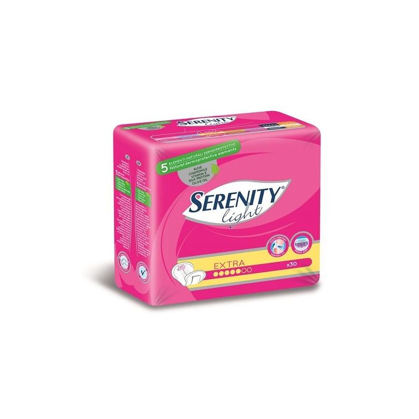 Serenity Light Extra - Assorbenti Donna, Confezione da 30 Pezzi